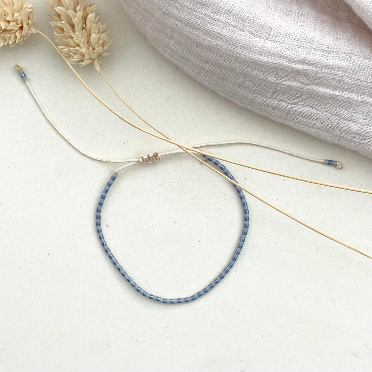 Delica Armband - Dusty Blue