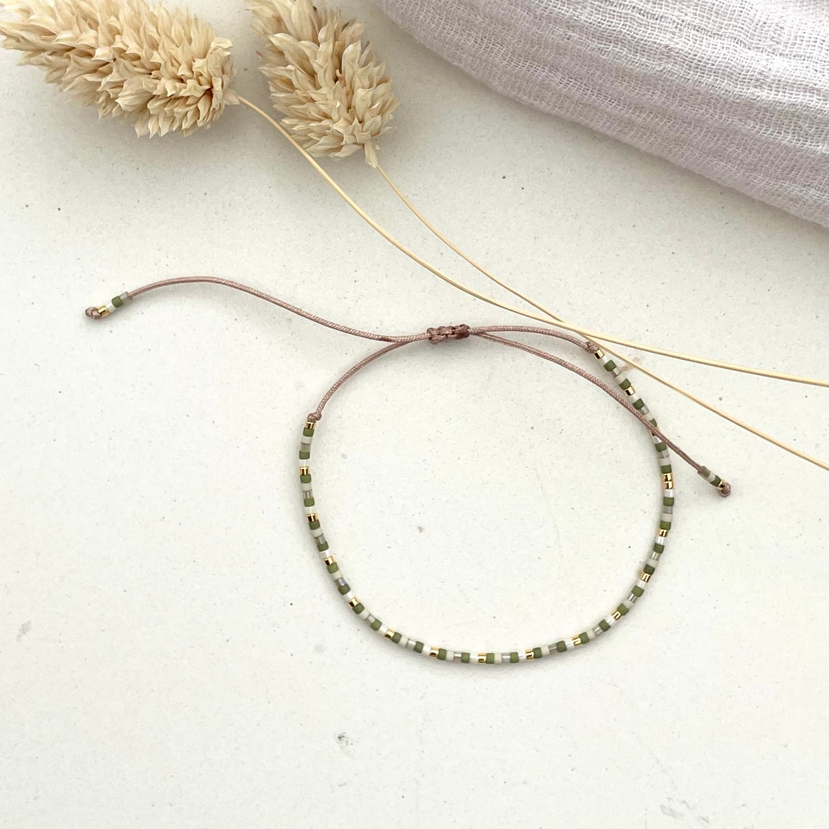 Delica Armband - Olive Mix
