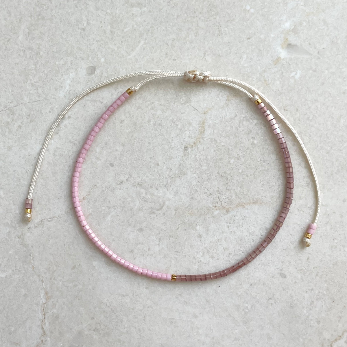 Delica Armband - Pink & Mauve