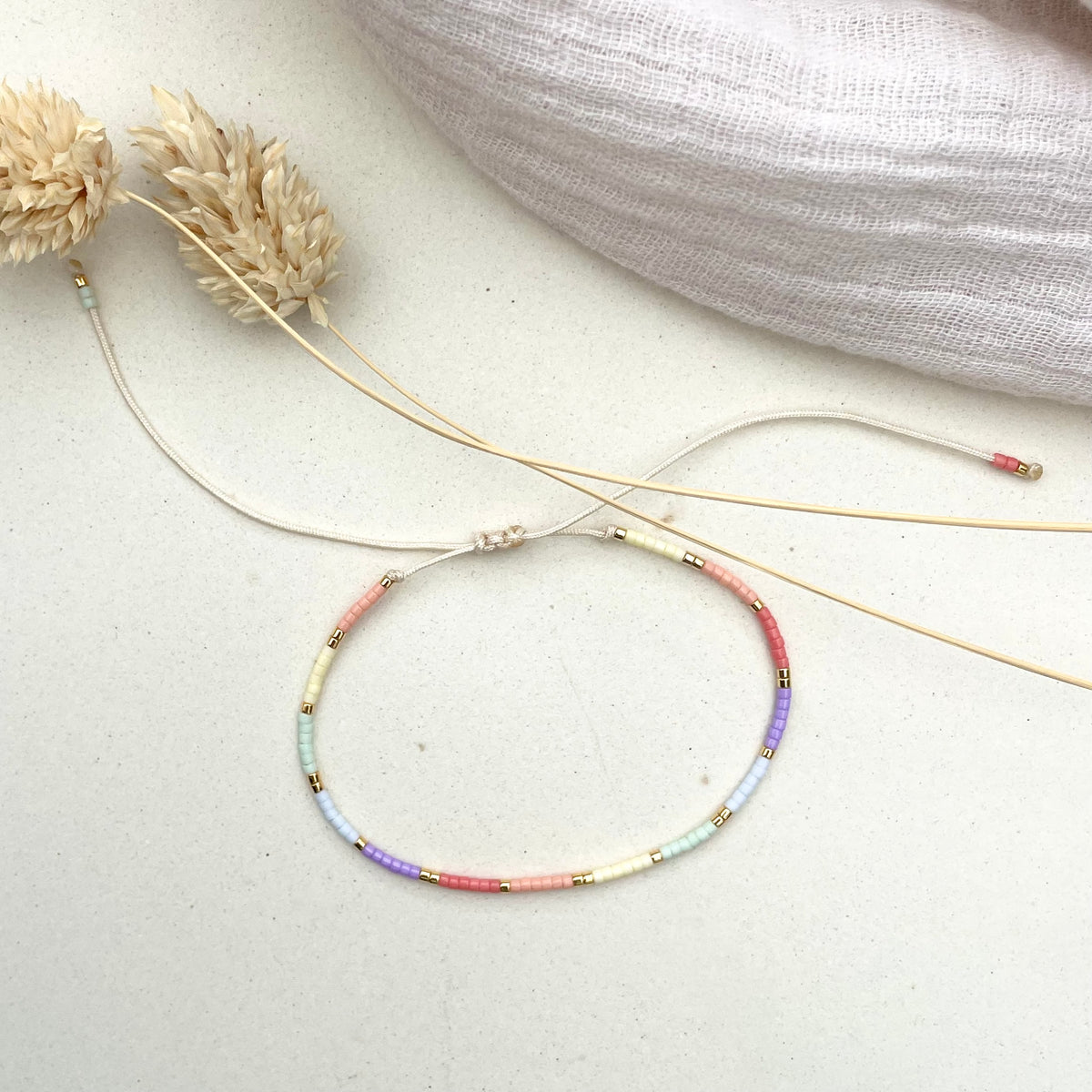 Delica Armband -  Pastel Multicolor