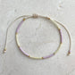 Delica Armband -  Lilac & Lemon