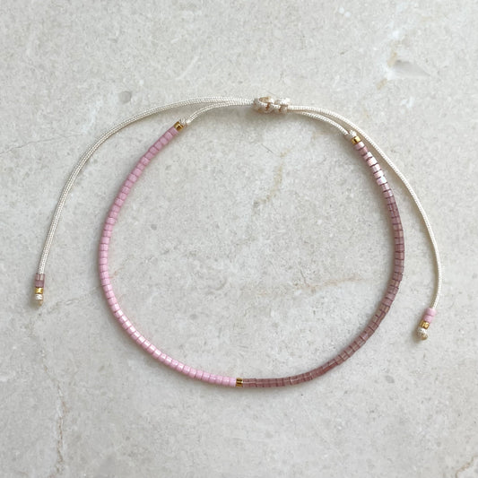 Delica Armband -  Pink & Mauve