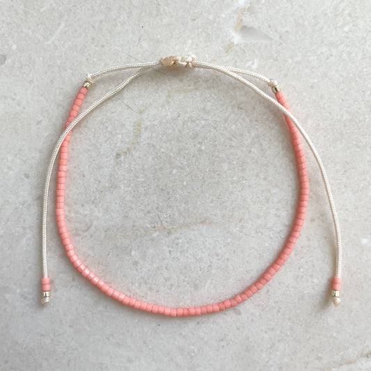 Delica Armband -  Soft Coral